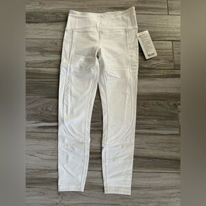 NWT New Lululemon Mind Over Miles Tights Running Gym Leggings White Size 6